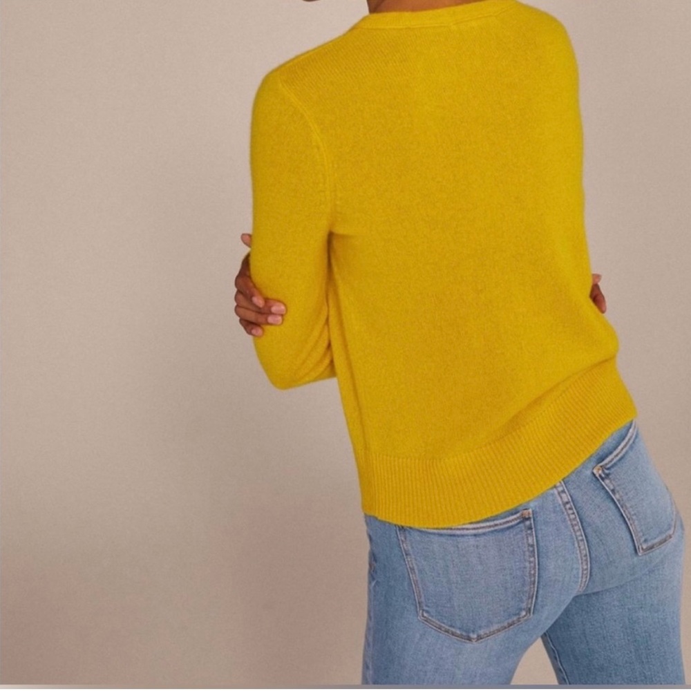 Favorite Daughter Cashmere Crewneck Yellow Sweater - Picture 2 of 8